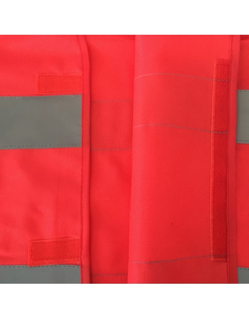 Gilet De Sécurité Pilote - Orange Haute Visibilité - Norme EN ISO 20471 - Velcro Et Bandes Réfléchissantes - 2