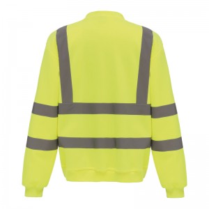 Impression possible au dos du sweat jaune fluo de visibilité
