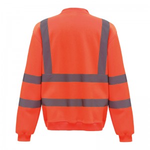 Impression possible au dos du sweat orange fluo de visibilité