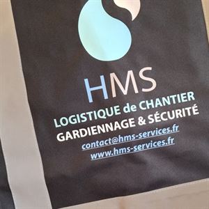 Gilet de sécurité noir personnalisé pour HMS, logistique de chantier, gardiennage et sécurité