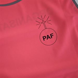 Chasuble rose fluo personnalisée pour PAF