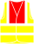Gilet de sécurité HVW100 bicolore jaune fluo et rouge
